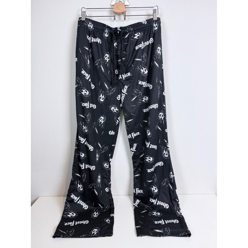 Ghost Face Black Loungewear Pajama Pants L